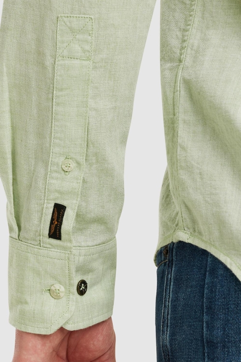 PME legend long sleeve shirt ctn 2tone linen